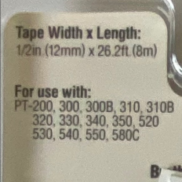 Brother P-Touch TZ-232 12mm 1/2 “ NEW Red on White Laminated Tape 26 Ft. - Picture 8 of 9